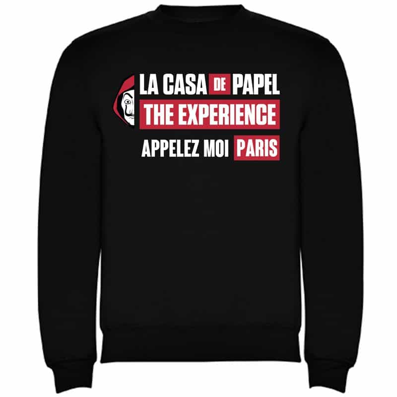 Sweat droit NOIR Appelez Moi Paris